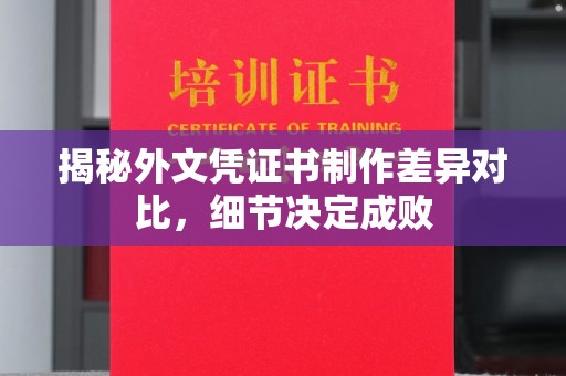 印江揭秘外文凭证书制作差异对比，细节决定成败
