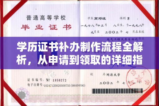 印江学历证书补办制作流程全解析，从申请到领取的详细指南